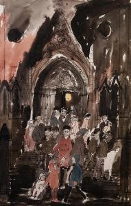 SMITH AUDREY M 1933,Congregation leaving Holy Name Church, Oxford Rd, ,Capes Dunn GB 2020-01-28