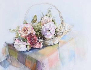 SMITH Barbara Love,BASKET OF FLOWERS,Ross's Auctioneers and values IE 2019-05-16