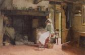 SMITH Carlton Alfred 1853-1946,the cottage kitchen, peeling potatos,Sotheby's GB 2003-03-11