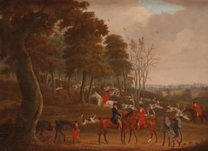 SMITH Charles Lorraine,Huntsmen and hounds in a wooded landscape,Woolley & Wallis 2019-03-06
