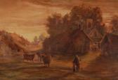 SMITH clarence 1800-1900,Farmer and cattle on a Village Street,1895,Burstow and Hewett GB 2009-09-23