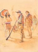 SMITH clarence 1800-1900,Meeting in the American West,Shapiro Auctions US 2009-11-22