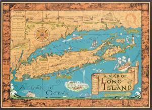 SMITH COURTLAND 1907-2005,MAP OF LONG ISLAND,1961,Swann Galleries US 2018-03-01