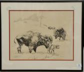 SMITH Dan W 1865-1934,Buffalo landscape,Nadeau US 2019-02-23