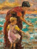 SMITH Danie 1971,Mother & Child Paddling,5th Avenue Auctioneers ZA 2018-07-29