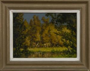 SMITH David Murray 1865-1952,TREES BY A STREAM, AUTUMN,McTear's GB 2021-12-15