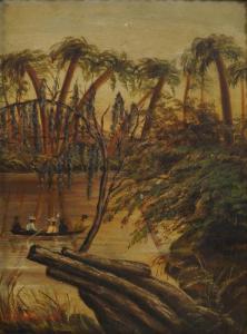 Smith E.A,Boating on a river in a tropical landscape,Rosebery's GB 2018-02-10