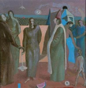 SMITH Ernest Walter 1928,Figures in Landscape,Mossgreen AU 2006-06-22