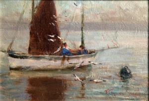 SMITH Frances Tysoe 1891-1921,Fishing Boat Becalmed,David Lay GB 2014-07-31