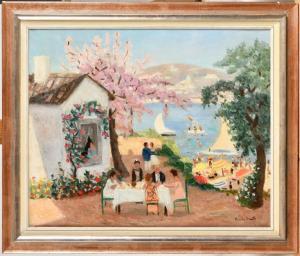 SMITH Francis 1881-1961,Maison surplombant la plage,Osenat FR 2023-11-19