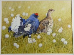 SMITH Frank Anthony 1939,a black grouse and a female in alert mode,Rogers Jones & Co GB 2017-11-28