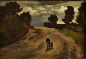 SMITH Frank Hill 1841-1904,Mother and Child on a Country Road.,Skinner US 2015-11-18