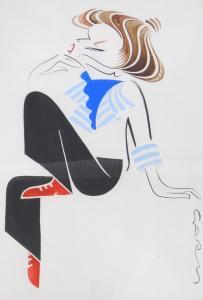 Smith Gary,Caricature of Katharine Hepburn,Bellmans Fine Art Auctioneers GB 2018-03-06