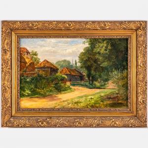 SMITH George 1829-1901,Leafy Country Lane,Gray's Auctioneers US 2024-02-07