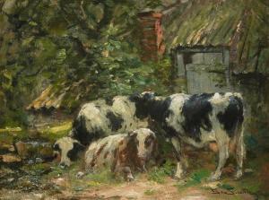 SMITH George 1870-1934,Three cows by a cottage door,Bellmans Fine Art Auctioneers GB 2024-03-28