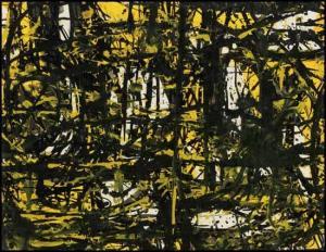 SMITH Gordon Appelbe 1919-2020,Trees, Yellow and Black,Heffel CA 2010-06-03