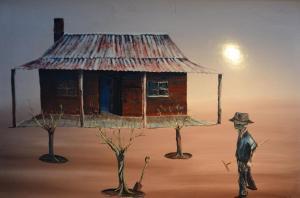 SMITH Gray 1919,OUTBACK HOME AND FIGURE,1958,Leonard Joel AU 2016-08-04