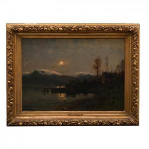 SMITH HALD Frithjof 1846-1903,Paisaje con lago,Morton Subastas MX 2023-11-18