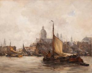 SMITH Hobbe 1862-1942,A view on Amsterdam,Venduehuis NL 2022-11-17