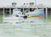 smith howard 1928,Fishing Boats, Viaduct,International Art Centre NZ 2010-09-22