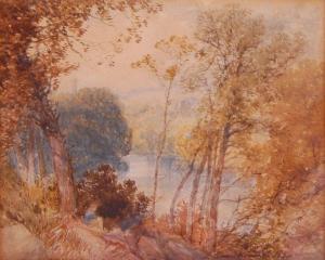 SMITH James Burrell 1822-1897,Lone figure on a riverbank,Lacy Scott & Knight GB 2017-09-09