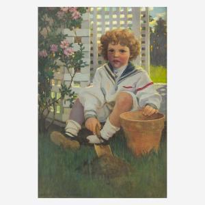 SMITH Jessie Willcox 1863-1935,The Little Gardener (Portrait of Edward Morris Dav,Freeman 2021-12-05