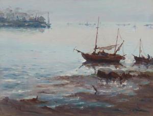 SMITH John Christopher 1891-1943,Fisherman's Wharf, Monterey Bay,John Moran Auctioneers 2021-08-10