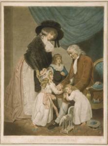 SMITH John Raphael 1752-1812,A visit to the grandfather par William Ward,1788,Christie's 2006-04-04