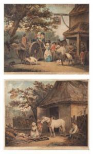 SMITH John Raphael 1752-1812,RETURN FROM THE MARKET, N°1 - FEEDING THE PIG,Boscher-Studer-Fromentin 2012-06-07