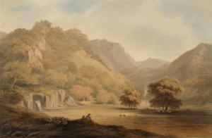 SMITH John Warwick 1749-1831,Shepherds watching over a valley of sheep,Bonhams GB 2023-09-28