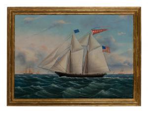 SMITH Joseph B 1798-1876,Great Lakes Schooner Racer,1856,Hindman US 2024-03-14
