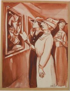 SMITH Jules Andre 1880-1959,In The Art Gallery,1936,Rachel Davis US 2020-10-24