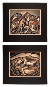 SMITH Jules Andre 1880-1959,Two works, both depicting houses in a landscape,1946,Eldred's 2022-05-26