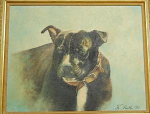 SMITH Kay,Study of a Staffordshire bull terrier,Lacy Scott & Knight GB 2017-06-24