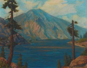 SMITH Langdon 1870-1959,Landscape with lake and mountain,Eldred's US 2022-07-27