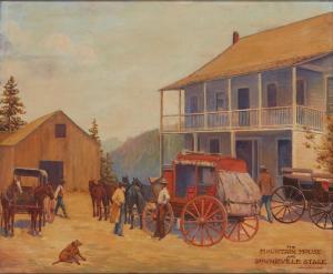 SMITH Langdon 1870-1959,The Mountain House and Downieville Stage,John Moran Auctioneers 2022-09-13