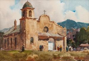 SMITH Lowell Ellsworth 1924-2008,Church at Lamy, New Mexico,1984,Hindman US 2020-10-29