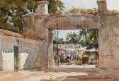 SMITH Lowell Ellsworth 1924-2008,Marketplace Through Archway, Mexico,Altermann Gallery US 2020-06-19