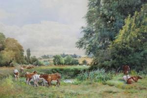 SMITH MILLER 1854-1937,Cattle in water meadows,1905,Reeman Dansie GB 2020-06-30