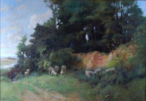 SMITH MILLER 1854-1937,Sheep grazing by a Norfolk marl,Lacy Scott & Knight GB 2019-12-14