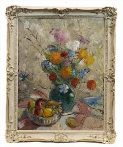 SMITH nathaniel l 1920-1970,STILL LIFE WITH FLOWERS AND FRUIT,1948,McTear's GB 2017-03-15