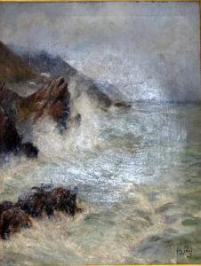 SMITH NELY,A COASTAL SCENE IN STORMY WEATHER,Horner's GB 2012-03-24