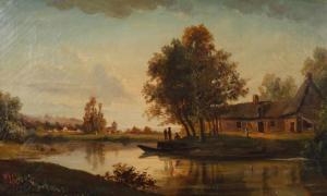 SMITH NELY,Sommerliche Flusslandschaft idyllische,1874,Mehlis DE 2018-02-22