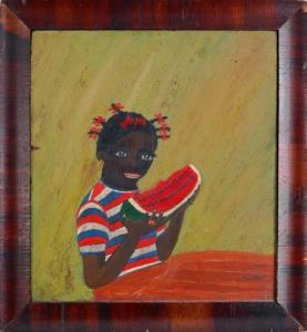 Smith R,black girl eating watermelon,Pook & Pook US 2010-09-10