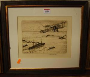 SMITH Robert Henry 1906-1909,biplanes above steamships,Lacy Scott & Knight GB 2022-01-15