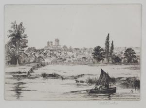 SMITH Robert Henry 1906-1909,View along a River towards a Town,Tooveys Auction GB 2020-07-23