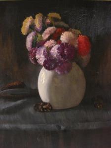 SMITH Robert J 1897-1978,Still Life with Flowers in a White Vase,1955,Litchfield US 2012-04-25