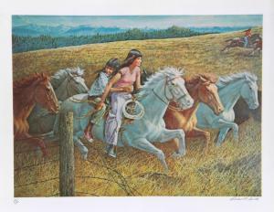 SMITH Rockwell 1955,GIRLS RACING HORSES,1980,Ro Gallery US 2024-01-01