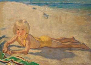 SMITH Rosamond Lombard 1876-1948,Girl on a Beach (Rosamond Laidler),Shannon's US 2010-10-28