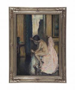 SMITH Rosamond Lombard 1876-1948,Seated nude combing her hair,Christie's GB 2013-06-18